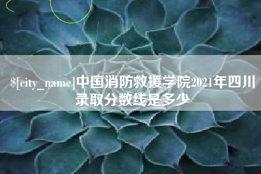 淇县中国消防救援学院2021年四川录取分数线是多少