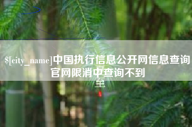 淇县中国执行信息公开网信息查询官网限消中查询不到