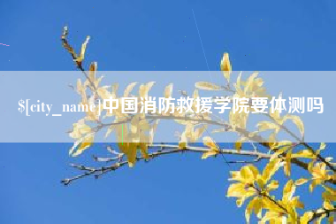 淇县中国消防救援学院要体测吗