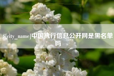 淇县中国执行信息公开网是黑名单吗
