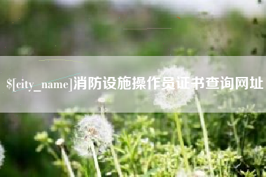 淇县消防设施操作员证书查询网址