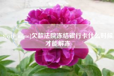 淇县欠款法院冻结银行卡什么时候才能解冻