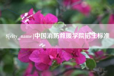淇县中国消防救援学院招生标准