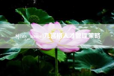 淇县九宫格人才管理策略